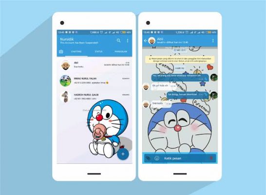 Tema WhatsApp Doraemon terbaru