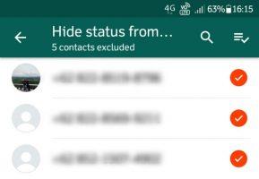 Sembunyikan status whatsapp