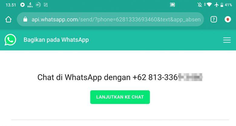 4 Langkah Cara Kirim Pesan Whatsapp Tanpa Save Nomor